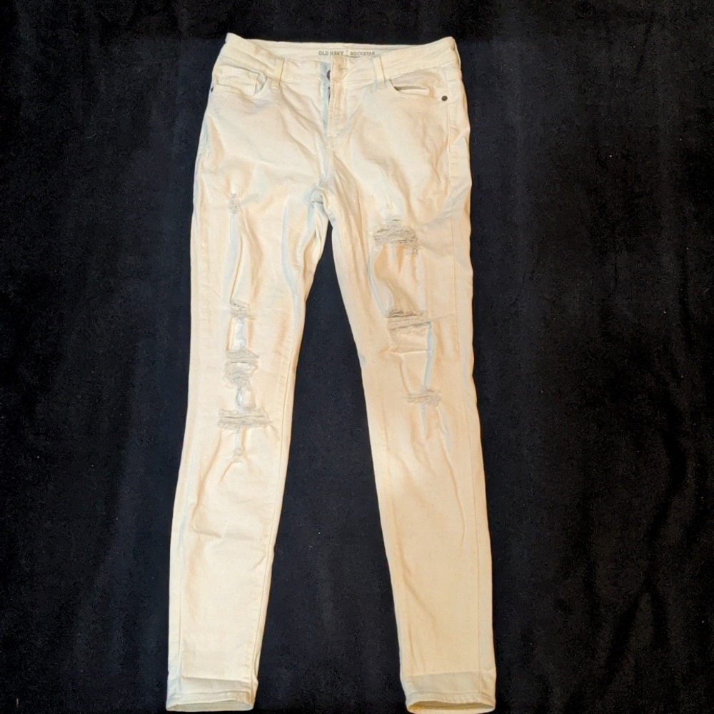 Old Navy Rockstar Mid Rise Ripped Jeggings